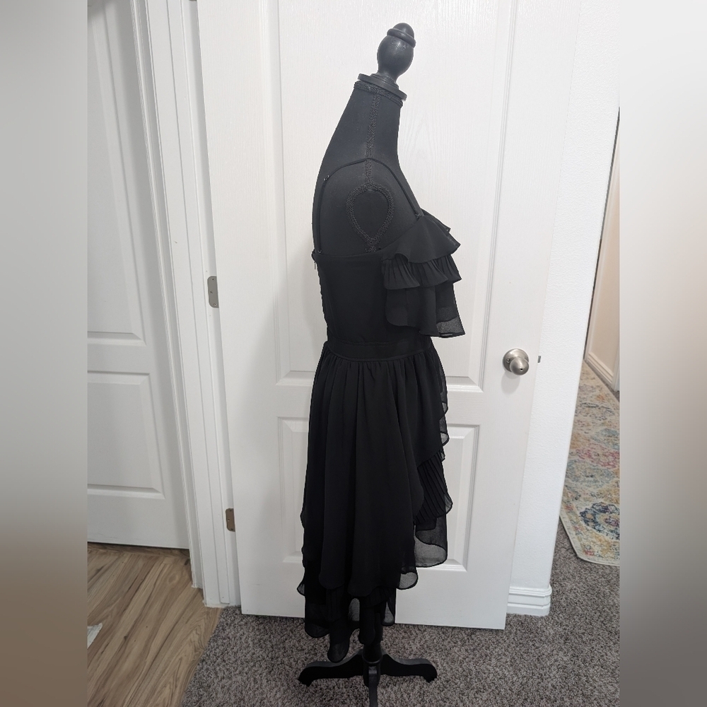 J. Blonde Black Ruffled High-Low Dress - Picture 4 of 10